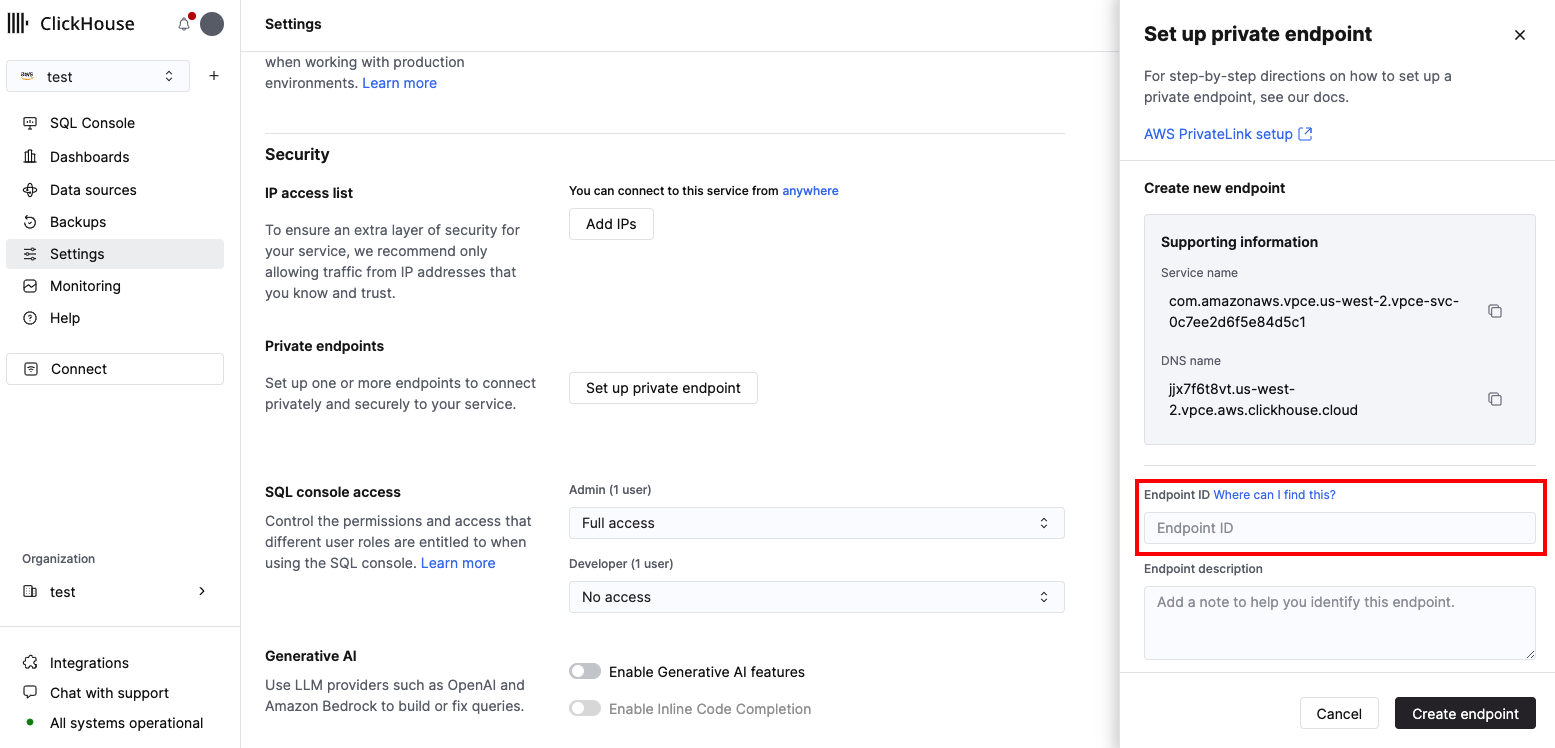 Private Endpoints Filter